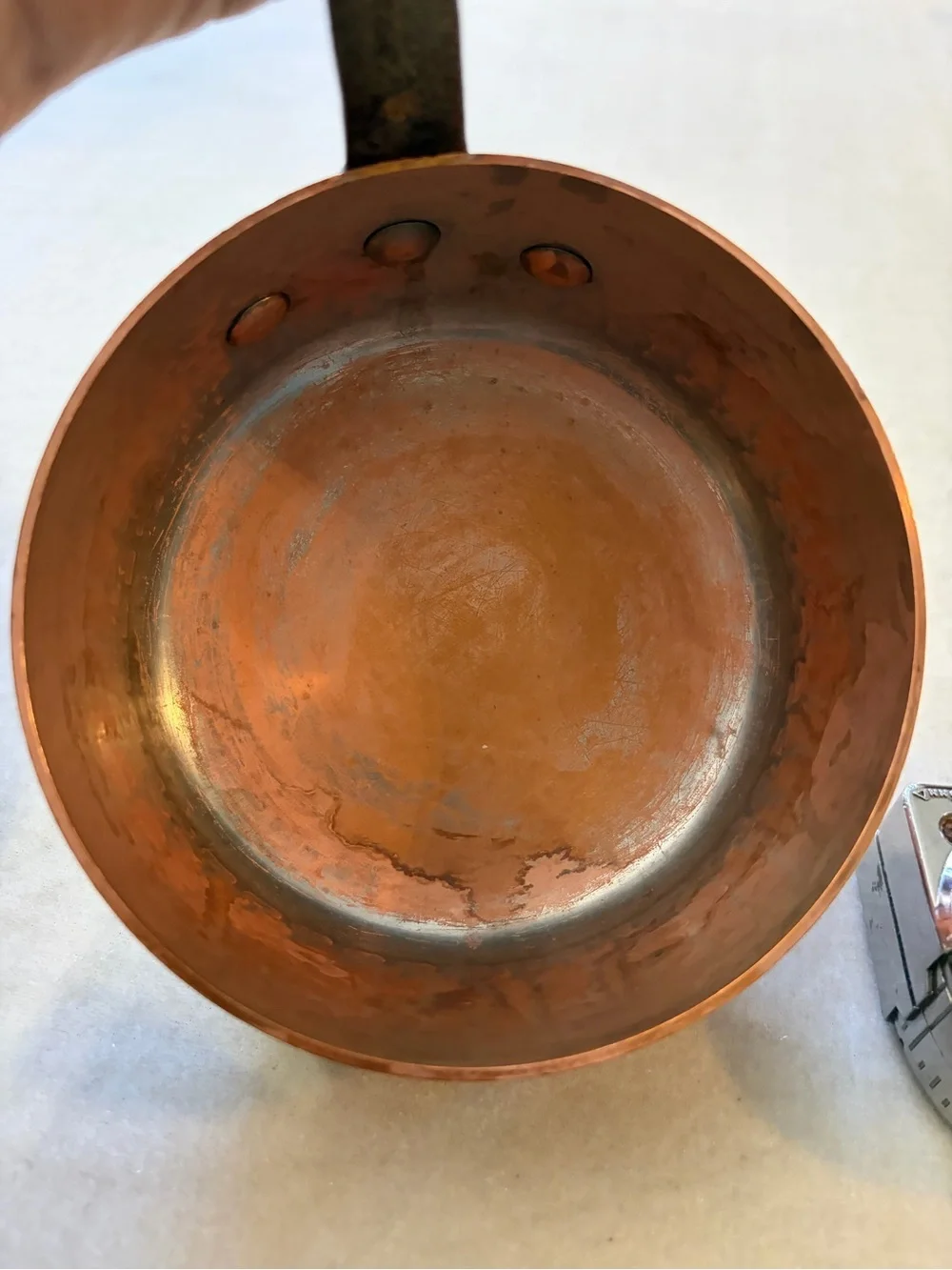 Classic Copper Saucepan with Iron Handle - Copper Finish